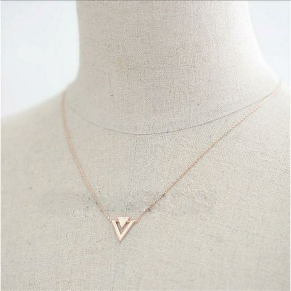 Geometric Triangle Necklace - 1 Necklace - Picture 3 of 4